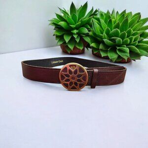 Coldwater Creek Women's Leather Belt, Brown Size L